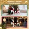 image:imageVINGLI 4FT Silver Lighted Christmas Reindeer Family Set of 3 Prelit 210 Warm White LED Outdoor Reindeer Decorations Sparkling Buck Doe Fawn Lighted Christmas Yard Decorations for Lawn Garden PorchSilver