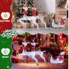 image:imageVINGLI 4FT Silver Lighted Christmas Reindeer Family Set of 3 Prelit 210 Warm White LED Outdoor Reindeer Decorations Sparkling Buck Doe Fawn Lighted Christmas Yard Decorations for Lawn Garden PorchWhite
