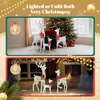 image:imageVINGLI 4FT Silver Lighted Christmas Reindeer Family Set of 3 Prelit 210 Warm White LED Outdoor Reindeer Decorations Sparkling Buck Doe Fawn Lighted Christmas Yard Decorations for Lawn Garden PorchSilver