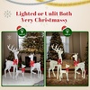 image:imageVINGLI 4FT Silver Lighted Christmas Reindeer Family Set of 3 Prelit 210 Warm White LED Outdoor Reindeer Decorations Sparkling Buck Doe Fawn Lighted Christmas Yard Decorations for Lawn Garden PorchSilver