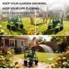 image:imageVINGLI 4Wheel Garden Hose Reel Cart with Storage Basket Portable Residential Hose Reel Cart Lawn Watering for Garden Backyard and Farm Green 250FTGreen 250ft 4 Wheel