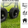 image:imageVINGLI 4Wheel Garden Hose Reel Cart with Storage Basket Portable Residential Hose Reel Cart Lawn Watering for Garden Backyard and Farm Green 250FTGreen 250ft 4 Wheel