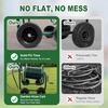 image:imageVINGLI 4Wheel Garden Hose Reel Cart with Storage Basket Portable Residential Hose Reel Cart Lawn Watering for Garden Backyard and Farm Green 250FTGreen 300ft 4 Wheel