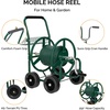 image:imageVINGLI 4Wheel Garden Hose Reel Cart with Storage Basket Portable Residential Hose Reel Cart Lawn Watering for Garden Backyard and Farm Green 250FTGreen 250ft 4 Wheel