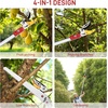 image:imageVINGLI 4in1 Telescopic Tree Trimmer Extendable Pole Pruner with Adjustable Handle Safety Lock amp Removable Saw Blade Branch Cutter Fruit Picker Cutting Diameter Up to 12 Inch 5998FT5998FT