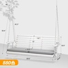 image:imageVINGLI 5 FT Outdoor Porch Swing with Frame Patio Hanging Swing amp Stand with Extra Cushions Heavy Duty 880 LBS for Yard Garden Pool Deck BrownWhite