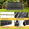 image:imageVINGLI 5 FT Patio Wooden Porch Swing for Outdoors Heavy Duty 880 LBS Swing Chair Bench with Hanging Chains for Garden amp Courtyard GreenBlack