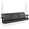 image:imageVINGLI 5 FT Patio Wooden Porch Swing for Outdoors Heavy Duty 880 LBS Swing Chair Bench with Hanging Chains for Garden amp Courtyard GreenBlack