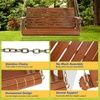 image:imageVINGLI 5 FT Patio Wooden Porch Swing for Outdoors Heavy Duty 880 LBS Swing Chair Bench with Hanging Chains for Garden amp Courtyard GreenBrown