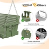image:imageVINGLI 5 FT Patio Wooden Porch Swing for Outdoors Heavy Duty 880 LBS Swing Chair Bench with Hanging Chains for Garden amp Courtyard GreenGreen