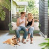 image:imageVINGLI 5 FT Patio Wooden Porch Swing for Outdoors Heavy Duty 880 LBS Swing Chair Bench with Hanging Chains for Garden amp Courtyard GreenGreen