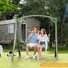 image:imageVINGLI 5 FT Patio Wooden Porch Swing for Outdoors Heavy Duty 880 LBS Swing Chair Bench with Hanging Chains for Garden amp Courtyard GreenGreen