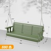 image:imageVINGLI 5 FT Patio Wooden Porch Swing for Outdoors Heavy Duty 880 LBS Swing Chair Bench with Hanging Chains for Garden amp Courtyard GreenGreen