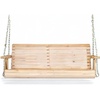 image:imageVINGLI 5 FT Patio Wooden Porch Swing for Outdoors Heavy Duty 880 LBS Swing Chair Bench with Hanging Chains for Garden amp Courtyard GreenNatural