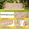 image:imageVINGLI 5 FT Patio Wooden Porch Swing for Outdoors Heavy Duty 880 LBS Swing Chair Bench with Hanging Chains for Garden amp Courtyard GreenNatural