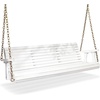 image:imageVINGLI 5 FT Patio Wooden Porch Swing for Outdoors Heavy Duty 880 LBS Swing Chair Bench with Hanging Chains for Garden amp Courtyard GreenWhite