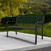 image:imageVINGLI 50 Outdoor Bench Metal with Floral Back Garden Bench Front Porch Bench for Yard Patio Entryway Park Outside 800lb Capacity  GreenBlack