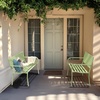 image:imageVINGLI 50 Outdoor Bench Metal with Floral Back Garden Bench Front Porch Bench for Yard Patio Entryway Park Outside 800lb Capacity  GreenGreen