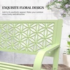 image:imageVINGLI 50 Outdoor Bench Metal with Floral Back Garden Bench Front Porch Bench for Yard Patio Entryway Park Outside 800lb Capacity  GreenGreen