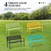 image:imageVINGLI 50 Outdoor Bench Metal with Floral Back Garden Bench Front Porch Bench for Yard Patio Entryway Park Outside 800lb Capacity  GreenGreen