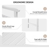 image:imageVINGLI 50 Outdoor Wood Bench Weatehr Resistant Wooden Garden Patio Bench with Comfortable Backrest amp Curved Armrest 800lb Capacity Loveseat for Front Porch Park Yard Deck White Dense SlattedWhite