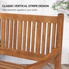 image:imageVINGLI 50 Outdoor Wood Bench Weatehr Resistant Wooden Garden Patio Bench with Comfortable Backrest amp Curved Armrest 800lb Capacity Loveseat for Front Porch Park Yard Deck White Dense SlattedNatural