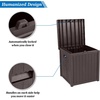 image:imageVINGLI 51 Gallon Outdoor Deck Box Plastic Deck Box Design with Convenient Handles Lockable Storage Box for Patio Garden Backyard and Balcony Greybrown