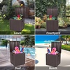 image:imageVINGLI 51 Gallon Outdoor Deck Box Plastic Deck Box Design with Convenient Handles Lockable Storage Box for Patio Garden Backyard and Balcony Greybrown