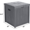 image:imageVINGLI 51 Gallon Outdoor Deck Box Plastic Deck Box Design with Convenient Handles Lockable Storage Box for Patio Garden Backyard and Balcony Greygrey