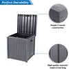 image:imageVINGLI 51 Gallon Outdoor Deck Box Plastic Deck Box Design with Convenient Handles Lockable Storage Box for Patio Garden Backyard and Balcony Greygrey