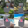 image:imageVINGLI 51 Gallon Outdoor Deck Box Plastic Deck Box Design with Convenient Handles Lockable Storage Box for Patio Garden Backyard and Balcony Greygrey