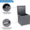 image:imageVINGLI 51 Gallon Outdoor Deck Box Plastic Deck Box Design with Convenient Handles Lockable Storage Box for Patio Garden Backyard and Balcony Greygrey
