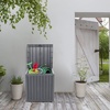 image:imageVINGLI 51 Gallon Outdoor Deck Box Plastic Deck Box Design with Convenient Handles Lockable Storage Box for Patio Garden Backyard and Balcony Greygrey