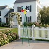 image:imageVINGLI 62FT Ornamental Windmill for Outdoor Metal Wind Mill with MultiFunction Design HeavyDuty Weather Vane for Garden Lawn Yard Decoration Red with Display ShelfGreen
