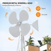 image:imageVINGLI 62FT Ornamental Windmill for Outdoor Metal Wind Mill with MultiFunction Design HeavyDuty Weather Vane for Garden Lawn Yard Decoration Red with Display ShelfGray