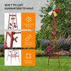 image:imageVINGLI 62FT Ornamental Windmill for Outdoor Metal Wind Mill with MultiFunction Design HeavyDuty Weather Vane for Garden Lawn Yard Decoration Red with Display ShelfRed