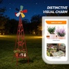 image:imageVINGLI 62FT Ornamental Windmill for Outdoor Metal Wind Mill with MultiFunction Design HeavyDuty Weather Vane for Garden Lawn Yard Decoration Red with Display ShelfRed