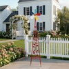 image:imageVINGLI 62FT Ornamental Windmill for Outdoor Metal Wind Mill with MultiFunction Design HeavyDuty Weather Vane for Garden Lawn Yard Decoration Red with Display ShelfRed