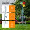 image:imageVINGLI 62FT Ornamental Windmill for Outdoor Metal Wind Mill with MultiFunction Design HeavyDuty Weather Vane for Garden Lawn Yard Decoration Red with Display ShelfLight Blue