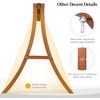image:imageVINGLI 67FT Porch Swing Frame 1000LBS Heavy Duty AFrame Wooden Porch Swing Stand with Curved Arc Top for 5FT Porch Swing Large Swing Hanger for Garden Patio Backyard amp Indoor NaturalBrown