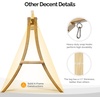 image:imageVINGLI 67FT Porch Swing Frame 1000LBS Heavy Duty AFrame Wooden Porch Swing Stand with Curved Arc Top for 5FT Porch Swing Large Swing Hanger for Garden Patio Backyard amp Indoor NaturalNatural