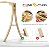 image:imageVINGLI 67FT Porch Swing Frame 1000LBS Heavy Duty AFrame Wooden Porch Swing Stand with Curved Arc Top for 5FT Porch Swing Large Swing Hanger for Garden Patio Backyard amp Indoor NaturalNatural