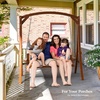 image:imageVINGLI 67FT Porch Swing Frame 1000LBS Heavy Duty AFrame Wooden Porch Swing Stand with Curved Arc Top for 5FT Porch Swing Large Swing Hanger for Garden Patio Backyard amp Indoor NaturalBrown