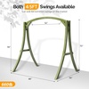 image:imageVINGLI 67FT Porch Swing Frame 1000LBS Heavy Duty AFrame Wooden Porch Swing Stand with Curved Arc Top for 5FT Porch Swing Large Swing Hanger for Garden Patio Backyard amp Indoor NaturalGreen