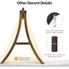 image:imageVINGLI 67FT Porch Swing Frame 1000LBS Heavy Duty AFrame Wooden Porch Swing Stand with Curved Arc Top for 5FT Porch Swing Large Swing Hanger for Garden Patio Backyard amp Indoor NaturalRustic