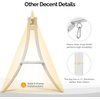 image:imageVINGLI 67FT Porch Swing Frame 1000LBS Heavy Duty AFrame Wooden Porch Swing Stand with Curved Arc Top for 5FT Porch Swing Large Swing Hanger for Garden Patio Backyard amp Indoor NaturalWhite