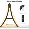 image:imageVINGLI 67FT Porch Swing Frame 1000LBS Heavy Duty AFrame Wooden Porch Swing Stand with Curved Arc Top for 5FT Porch Swing Large Swing Hanger for Garden Patio Backyard amp Indoor NaturalBlack