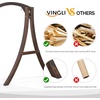image:imageVINGLI 67FT Porch Swing Frame 1000LBS Heavy Duty AFrame Wooden Porch Swing Stand with Curved Arc Top for 5FT Porch Swing Large Swing Hanger for Garden Patio Backyard amp Indoor NaturalRustic