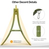 image:imageVINGLI 67FT Porch Swing Frame 1000LBS Heavy Duty AFrame Wooden Porch Swing Stand with Curved Arc Top for 5FT Porch Swing Large Swing Hanger for Garden Patio Backyard amp Indoor NaturalGreen