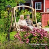 image:imageVINGLI 67FT Porch Swing Frame 1000LBS Heavy Duty AFrame Wooden Porch Swing Stand with Curved Arc Top for 5FT Porch Swing Large Swing Hanger for Garden Patio Backyard amp Indoor NaturalNatural